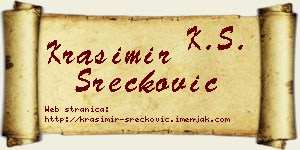 Krasimir Srećković vizit kartica